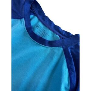 REI Mens XL Long Sleeve‎ Performance Shirt Blue Turquoise hiking camping outdoor